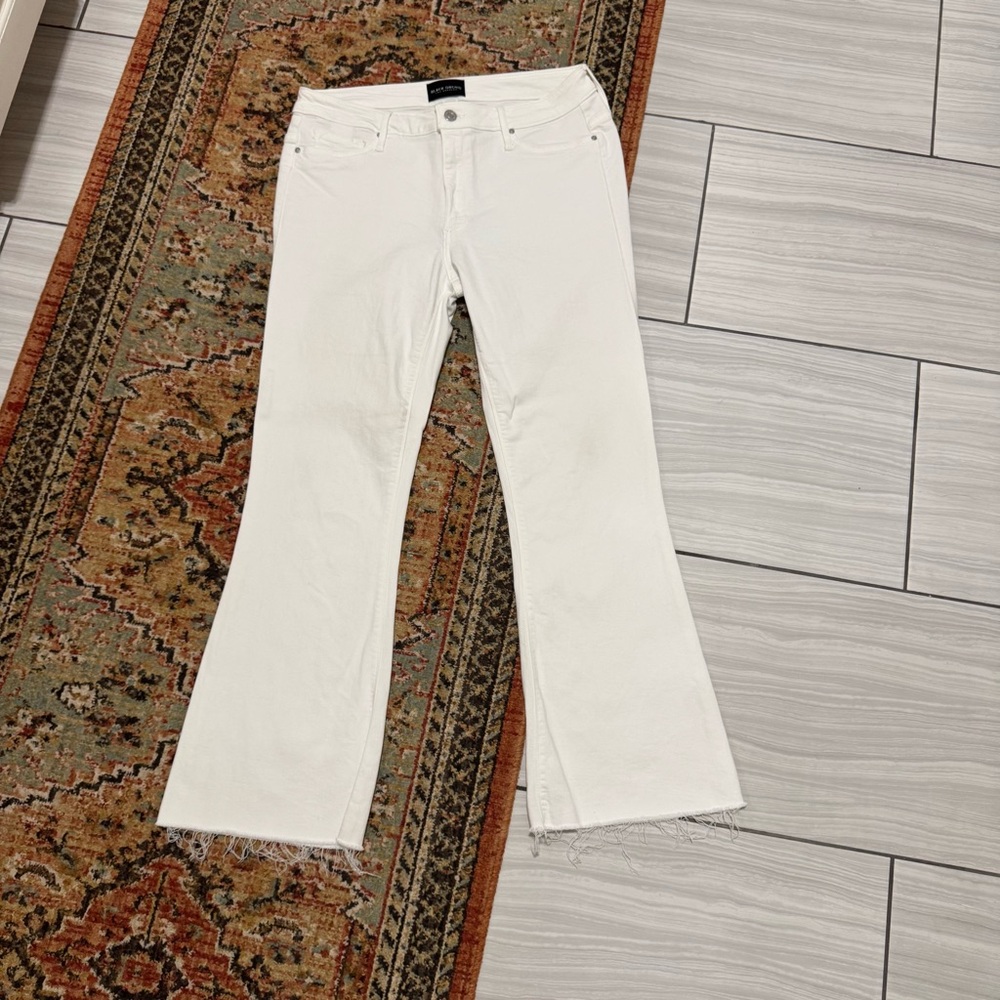 Black Orchid Cream Flare Jeans